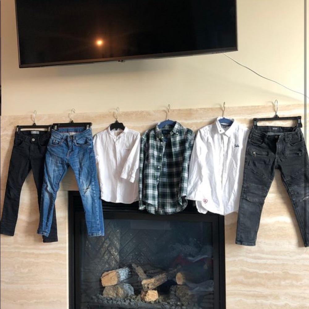 3 boys shirts and 3 boys jeans size 6